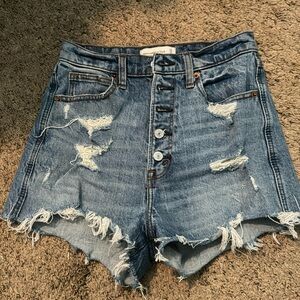 Abercrombie and fitch ultra high rise mom shorts